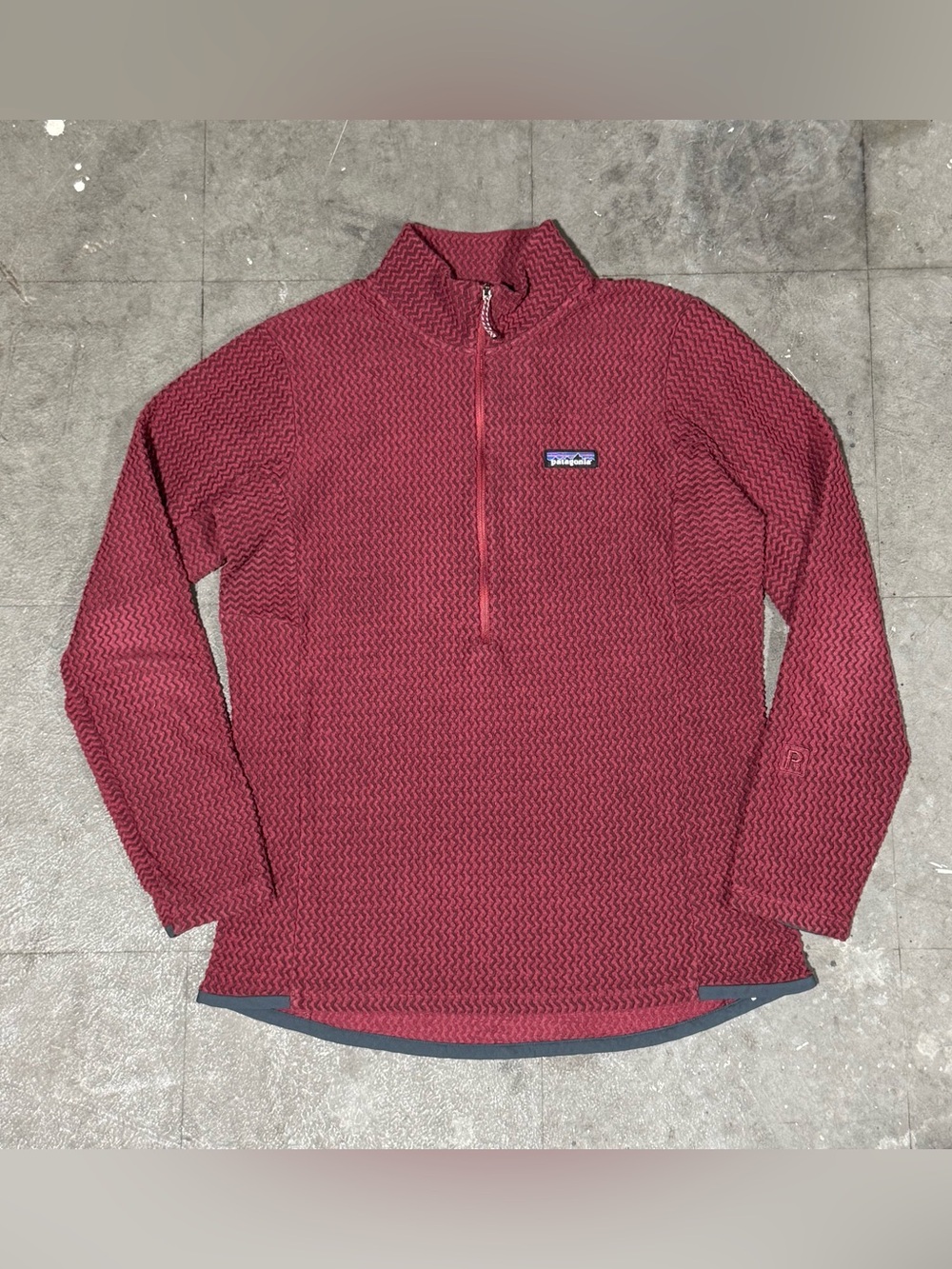 Patagonia R1 Air 1/4 Zip Neck Pullover Fleece Jacket Women L Berry Gorp Running